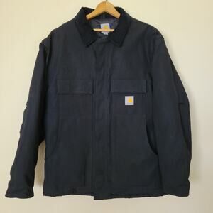 EUC Vintage Men's Carhartt XL Loose Fit Firm Duck Traditional C003 Coat Black